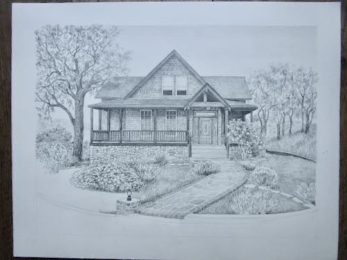 My house in ballpoint pen : r/drawing